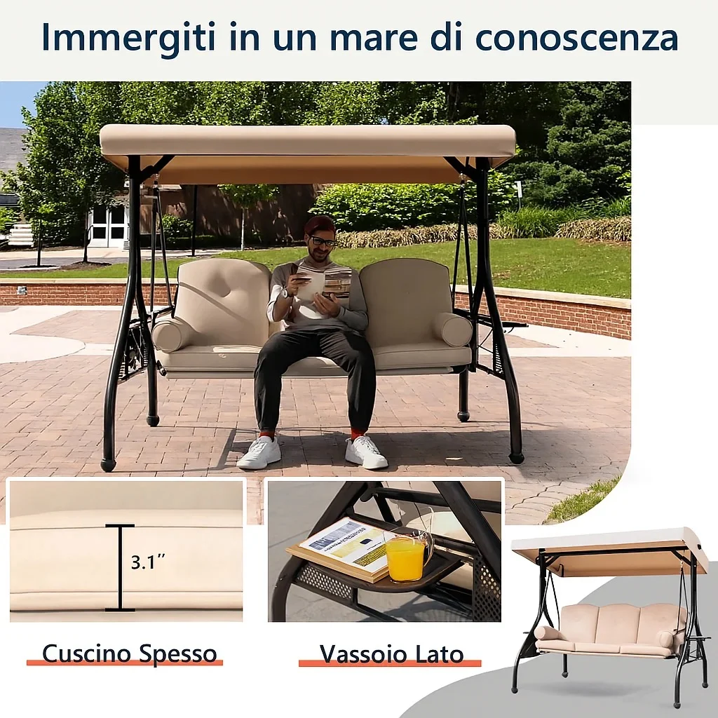 Dondolo da giardino elegante e confortevole
